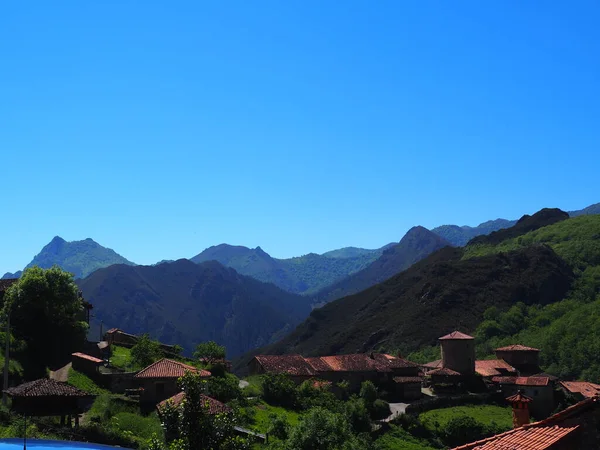 Bandujo, Asturian belediyesi dağlarda. İspanya.