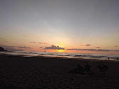 Sopelana, güzel plajları olan bir Biscayan sahil belediyesi. İspanya.