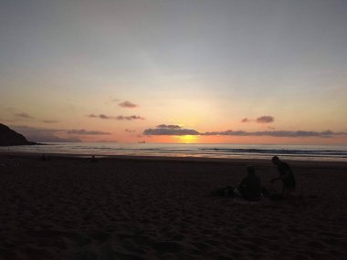 Sopelana, güzel plajları olan bir Biscayan sahil belediyesi. İspanya.