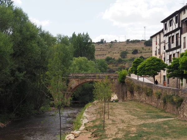 Covarrubias Município Província Burgos Com Seus Muros Ruas Paralelepípedos Espanha — Fotografia de Stock