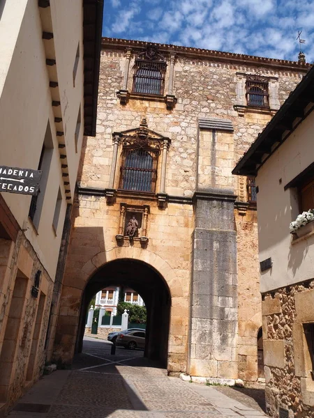 Covarrubias Gmina Prowincji Burgos Murami Brukowanymi Uliczkami Hiszpania — Zdjęcie stockowe