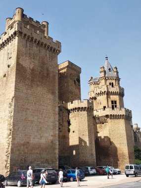 Olite ve kraliyet sarayı, Navarra krallarının sarayı. İspanya.