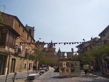 Olite ve kraliyet sarayı, Navarra krallarının sarayı. İspanya.