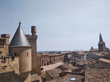 Olite ve kraliyet sarayı, Navarra krallarının sarayı. İspanya.