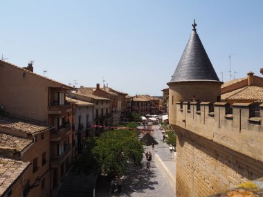 Olite ve kraliyet sarayı, Navarra krallarının sarayı. İspanya.