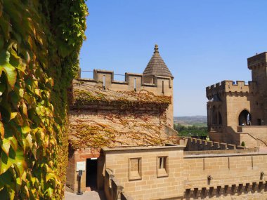 Olite ve kraliyet sarayı, Navarra krallarının sarayı. İspanya.