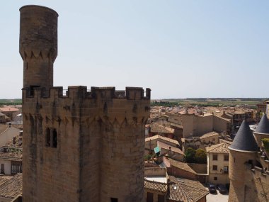 Olite ve kraliyet sarayı, Navarra krallarının sarayı. İspanya.