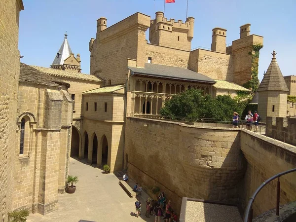 Olite Mit Seinem Königspalast Palast Der Könige Von Navarra Spanien — Stockfoto