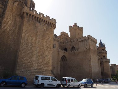 Olite ve kraliyet sarayı, Navarra krallarının sarayı. İspanya.