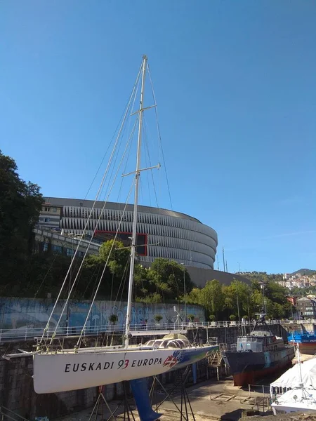 Bilbao Tengerészeti Múzeum Található Régi Euskalduna Hajógyárak Spanyolország — Stock Fotó