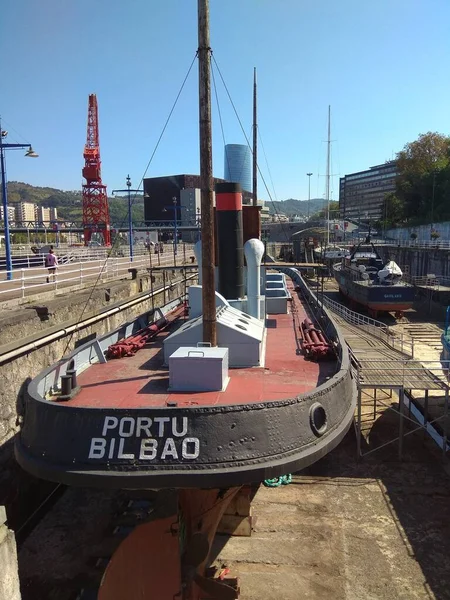 Bilbao Tengerészeti Múzeum Található Régi Euskalduna Hajógyárak Spanyolország — Stock Fotó