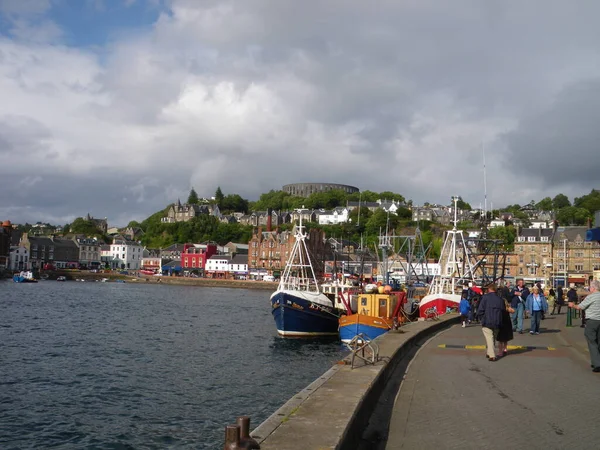 Oban Een Schotse Stad Die Bekend Staat Als Toegangspoort Tot — Stockfoto