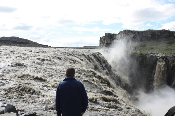 Dettifoss Een Indrukwekkende Waterval Noordwest Ijsland — Stockfoto