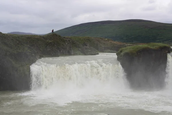冰岛北部Akureyri附近的Godafoss瀑布 — 图库照片