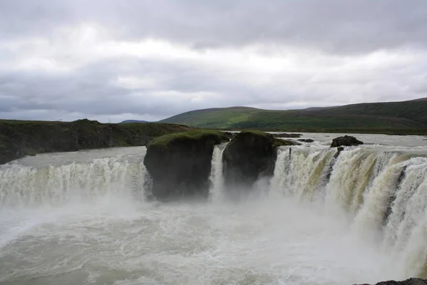 Godafoss Cachoeira Norte Islândia Perto Akureyri — Fotografia de Stock