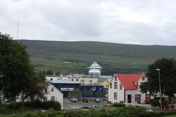 Akureyri Uma Cidade Margens Fiorde Norte Islândia — Fotografia de Stock