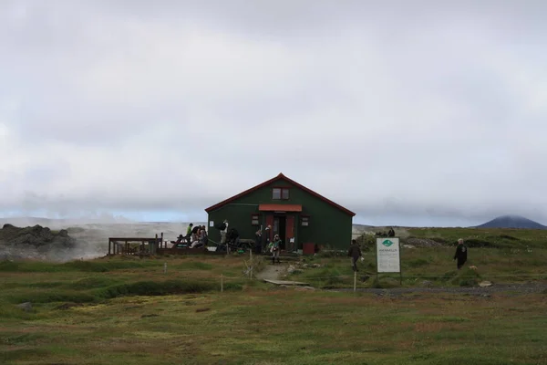 Hveravellir Geotermální Oblast Uprostřed Trasy Přes Island — Stock fotografie