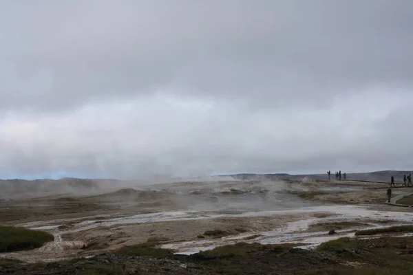Hveravellir Геотермальна Область Посередині Маршруту Через Ісландію — стокове фото