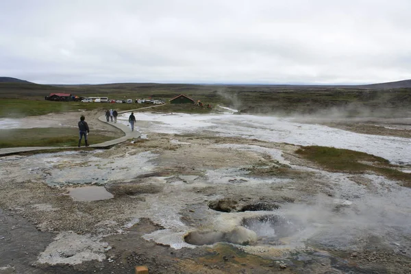 Hveravellir 穿过冰岛途中的地热区 — 图库照片