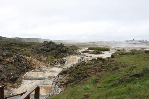 Hveravellir Geothermisches Gebiet Mitten Auf Der Route Durch Island lizenzfreie Stockfotos