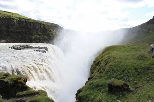 Gulfoss Kuzey Zlanda Bir Şelale — Stok fotoğraf