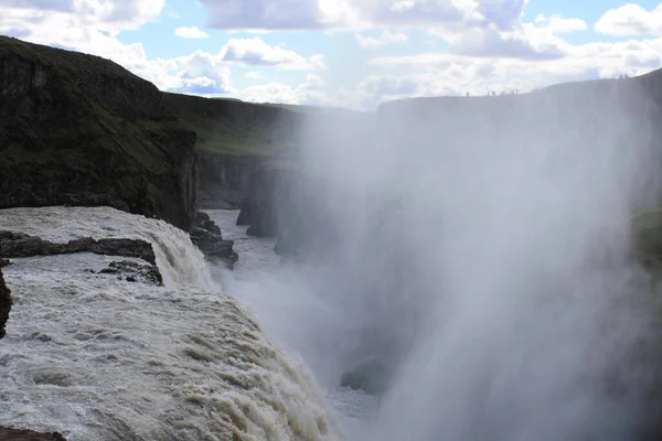 Gulfoss Kuzey Zlanda Bir Şelale — Stok fotoğraf