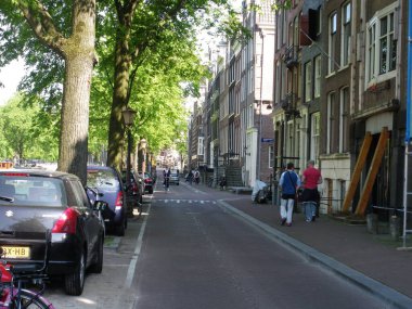 Amsterdam, Hollanda 'nın başkenti, ünlü kanallarıyla.