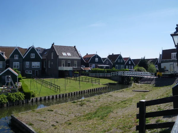 Шлях Маркену Спокій Між Каналами Нідерланди — стокове фото