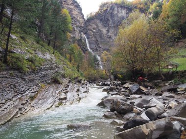 Sorrosal waterfall, in Broto. In the Ordesa area in Huesca.