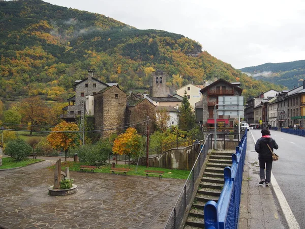 Broto Its Surroundings Middle Autumn Huesca Spain — Foto Stock