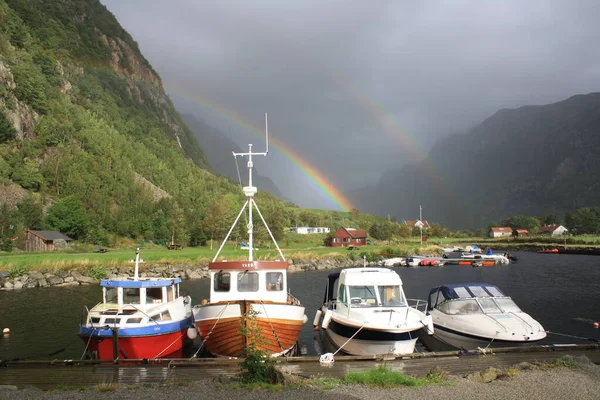 Dirdal Norwegian Municipality Shores Fjord — Foto Stock