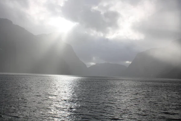 Dirdal Norská Obec Břehu Fjordu — Stock fotografie