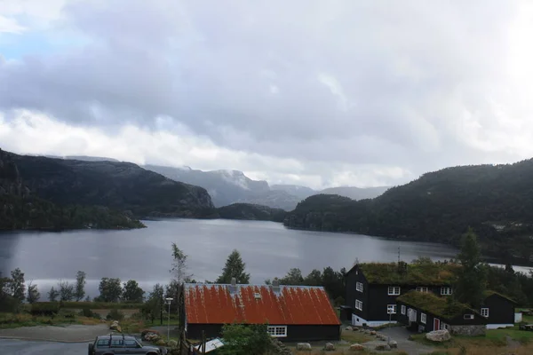 Sendero Hacia Púlpito Noruega Preikestolen — Foto de Stock