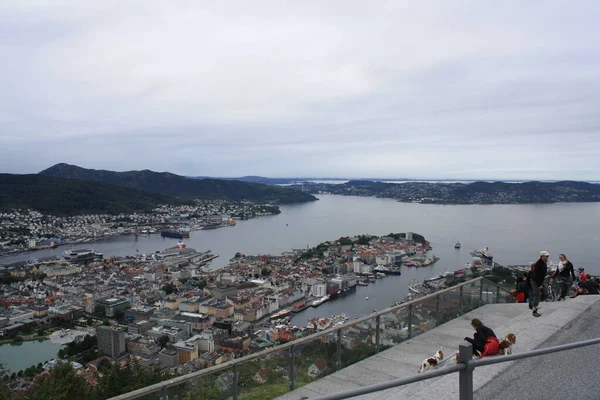 Bergen Norwegian City Fjords Mountains — Photo