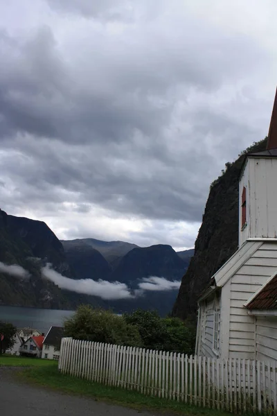 Norvégiai Tájak Vízesések Templomok — Stock Fotó