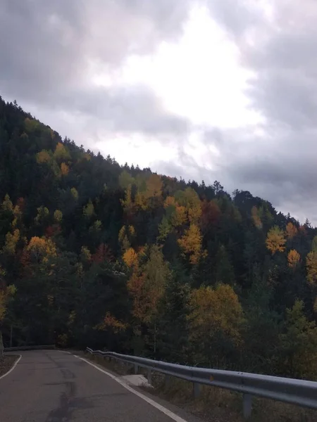 Herbst Den Bergen Von Huesca Der Nähe Von Ordesa Spanien — Stockfoto
