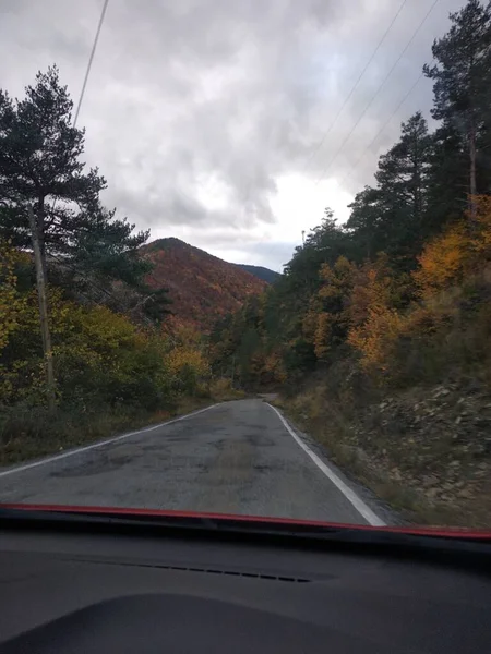 Herbst Den Bergen Von Huesca Der Nähe Von Ordesa Spanien — Stockfoto