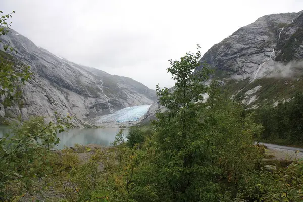 Nigardsbreen Glacier Turistická Stezka Úpatí Tohoto Ledovce Norsko — Stock fotografie