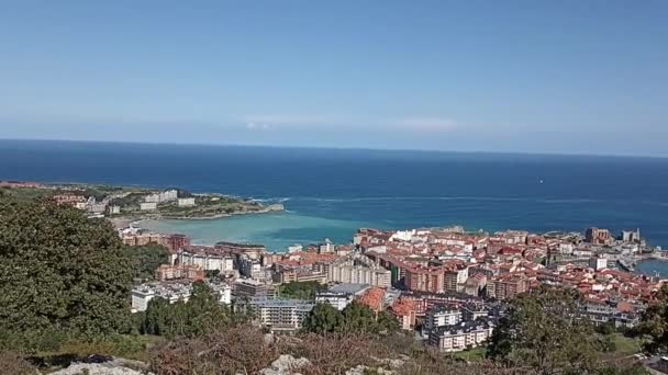 Views Castro Urdiales Mountains Sea All One Cantabria Spain — Stockvideo