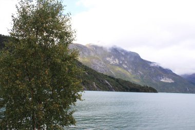 Loch Stryn, surrounded by impressive mountains. Norway.