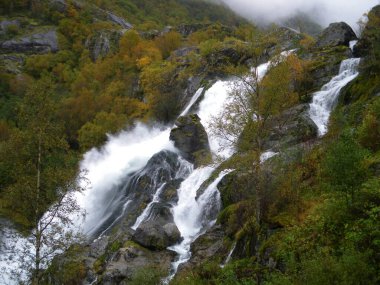Briksdal Glacier, in the middle of a natural park, Norway.