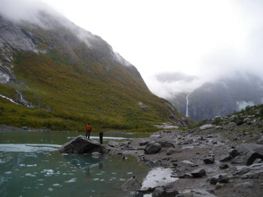 Briksdal Glacier, in the middle of a natural park, Norway.