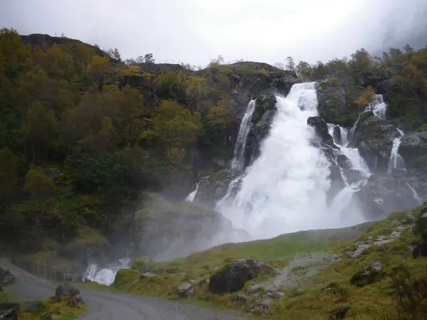 Briksdal Glacier Middle Natural Park Norway — Stockfoto