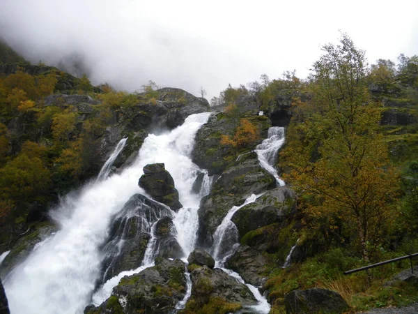 Briksdal Glacier Middle Natural Park Norway — Photo