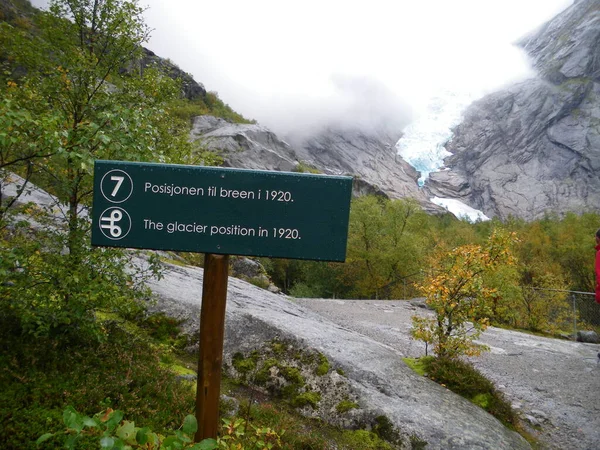 Briksdal Glacier, in the middle of a natural park, Norway.