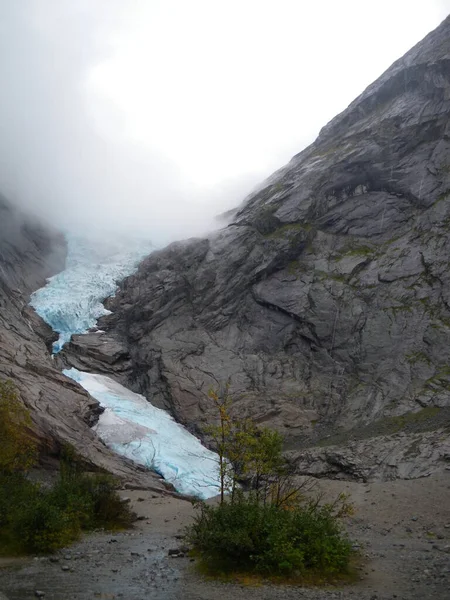Briksdal Glacier Middle Natural Park Norway — 图库照片