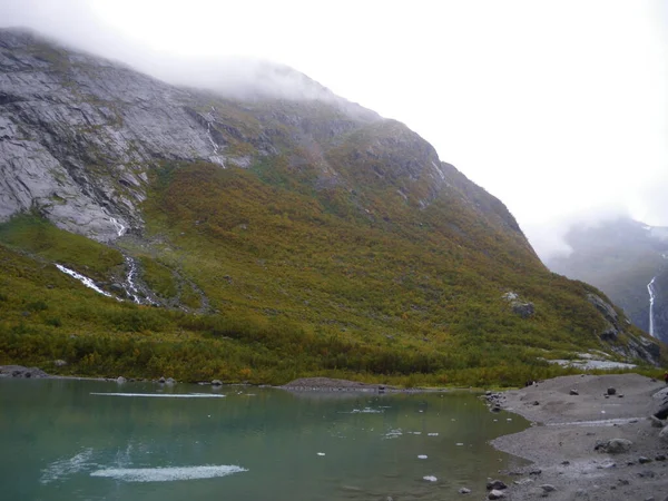 Briksdal Glacier Middle Natural Park Norway — Stock fotografie