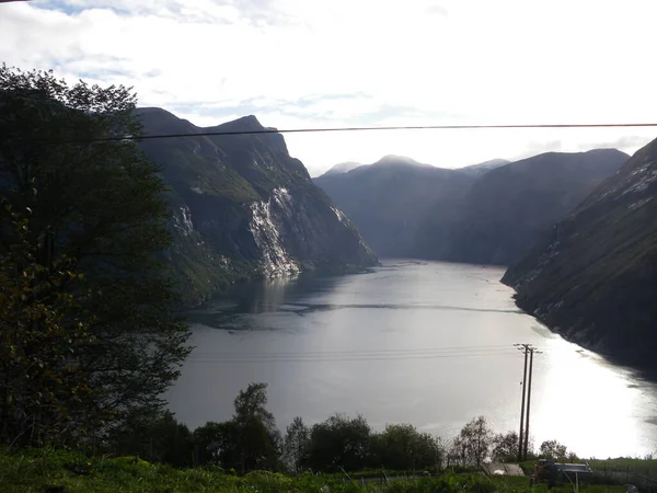 Tourism Norwegian Roads Waterfalls Fjords — Stock Fotó