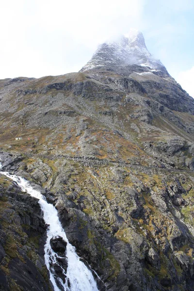 Trollstigen Norwegian Road Valleys Waterfalls Fjords — Foto Stock