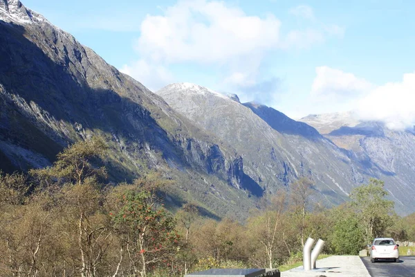 Trollstigen Norwegian Road Valleys Waterfalls Fjords — Stockfoto